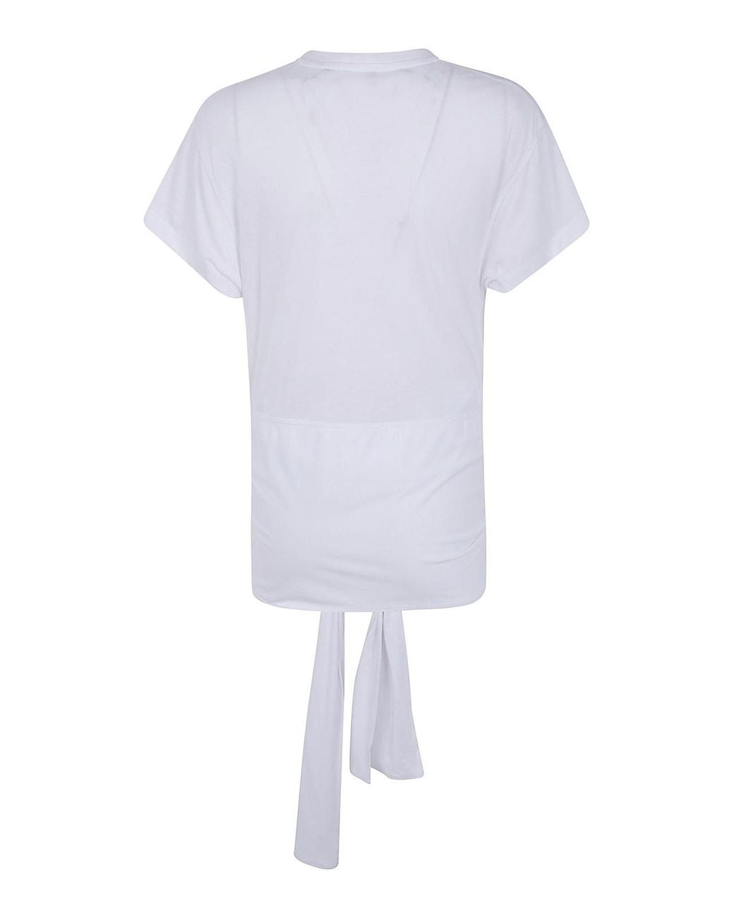 Totême White Tie Waist Jersey Top