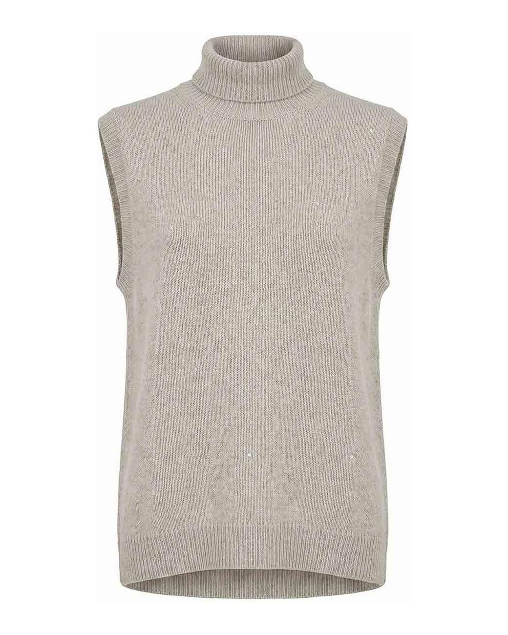 Brunello Cucinelli Gray Turtle Neck Sweater
