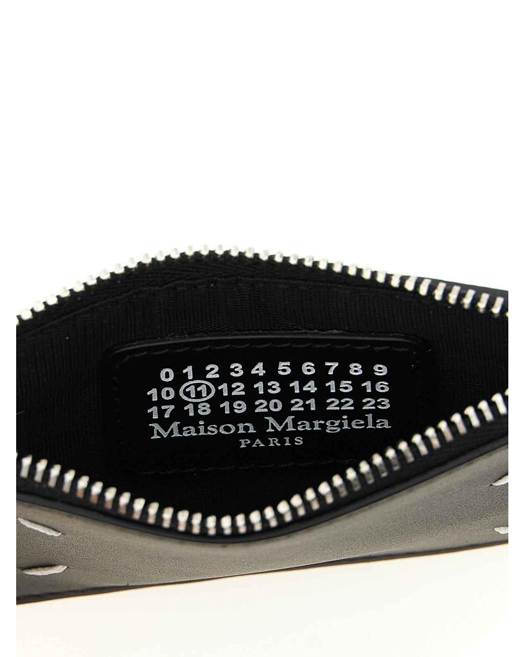 Maison Margiela Black Four Stitches' Card Holder for men