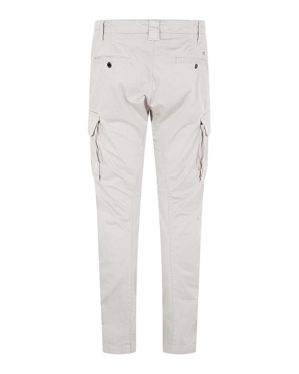 C P Company Gray Stretch Sateen Ergonomic Cargo Pants for men