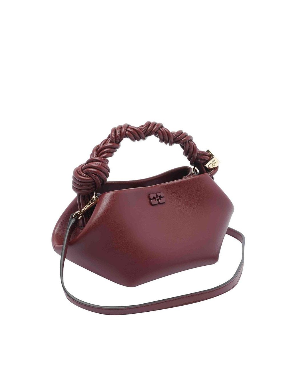 Ganni Purple Bordeaux Mini Bou Handbag