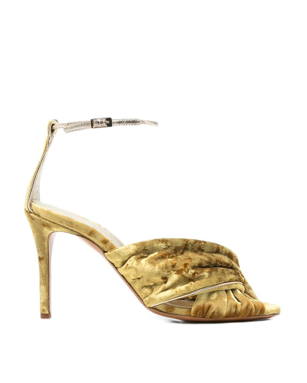 Forte_forte Metallic Velvet Heel Sandals