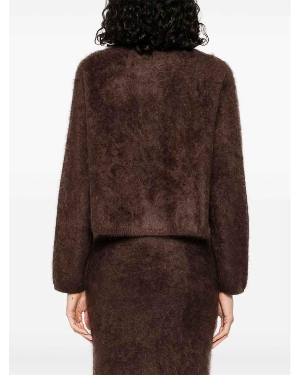 Soft Goat Brown Wool Crewneck Jumper