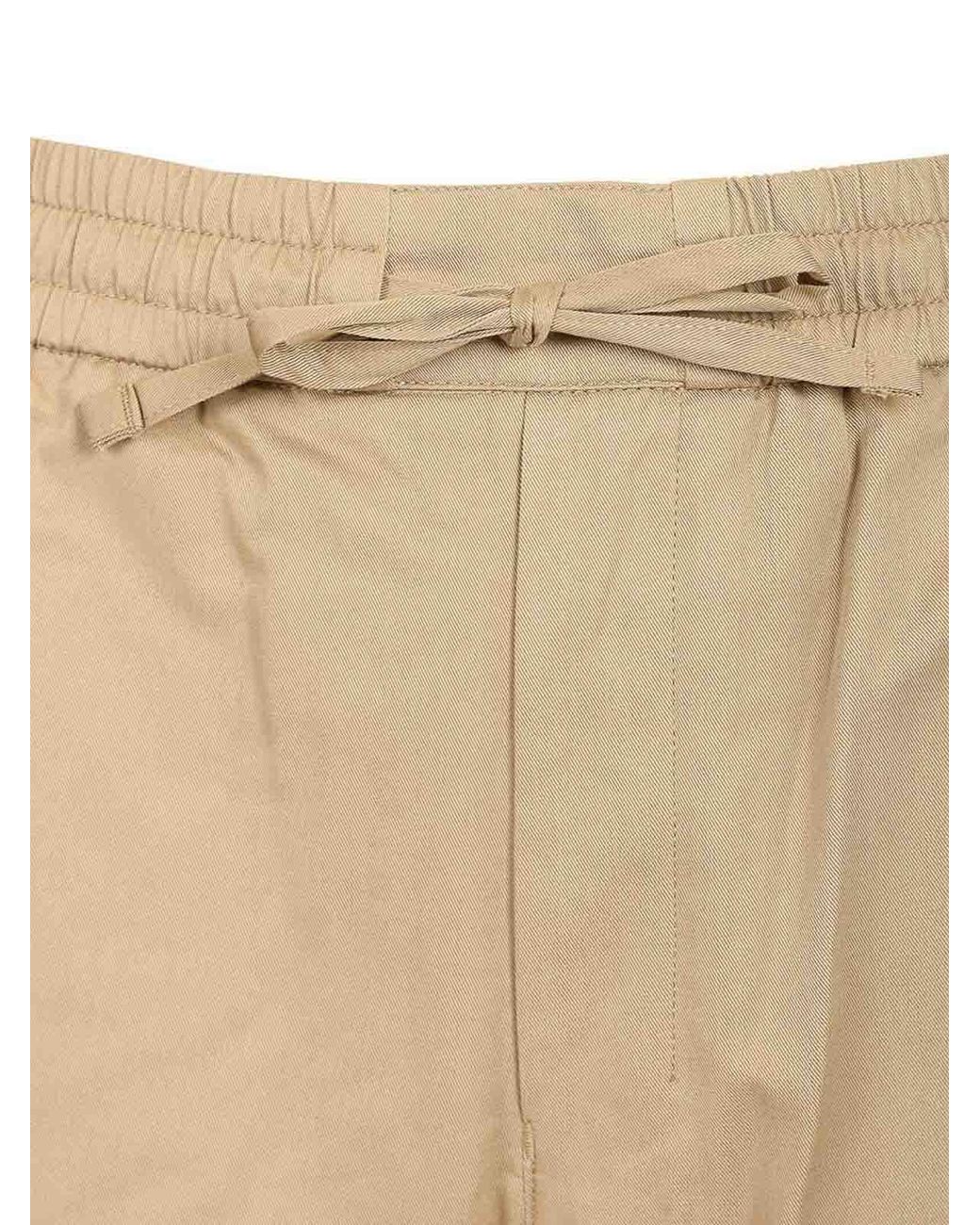 AMI Natural Trousers With Elasticated Waist for men