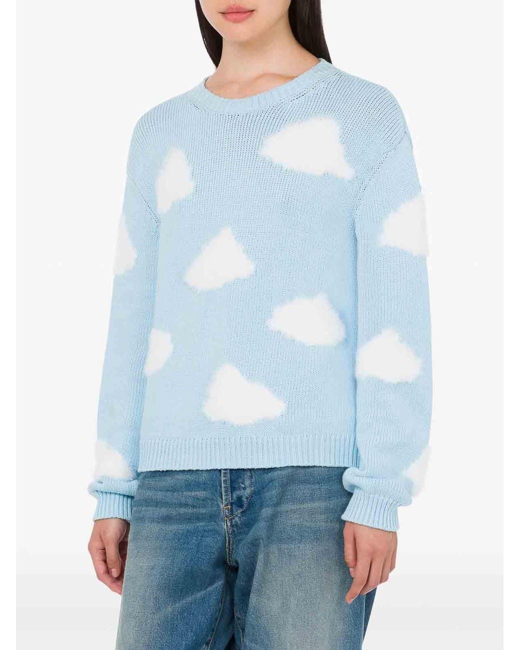 Moschino Blue Organic Cotton Blend Sweater