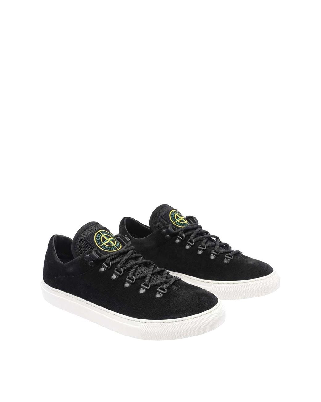 Stone Island Black Logo Sneakers for men