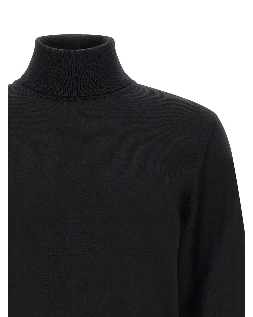 Zanone Black Turtle-Neck Sweater for men