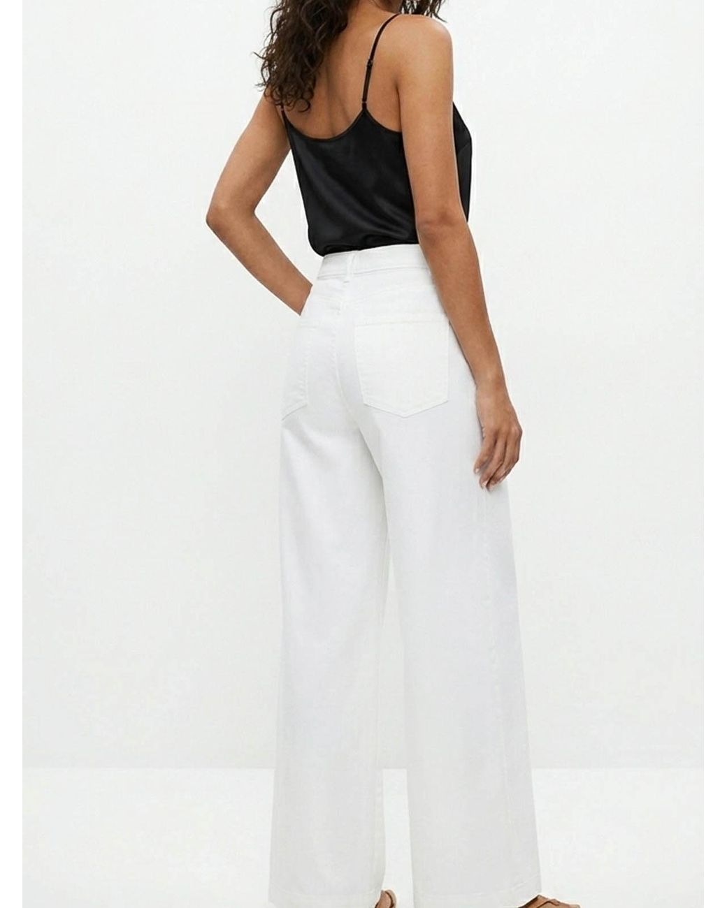 MSGM White Poplin Trousers