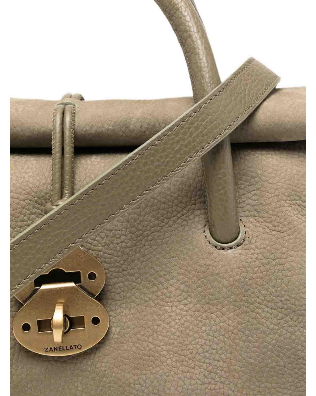 Zanellato Metallic Dotta Small Leather Bag