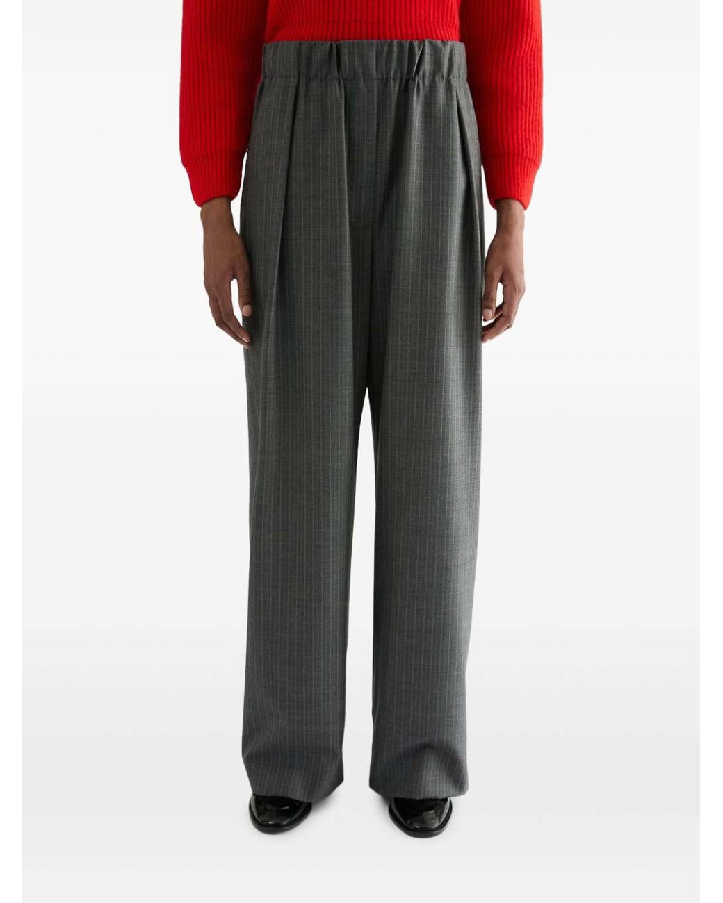 Jil Sander Gray Wool Trousers