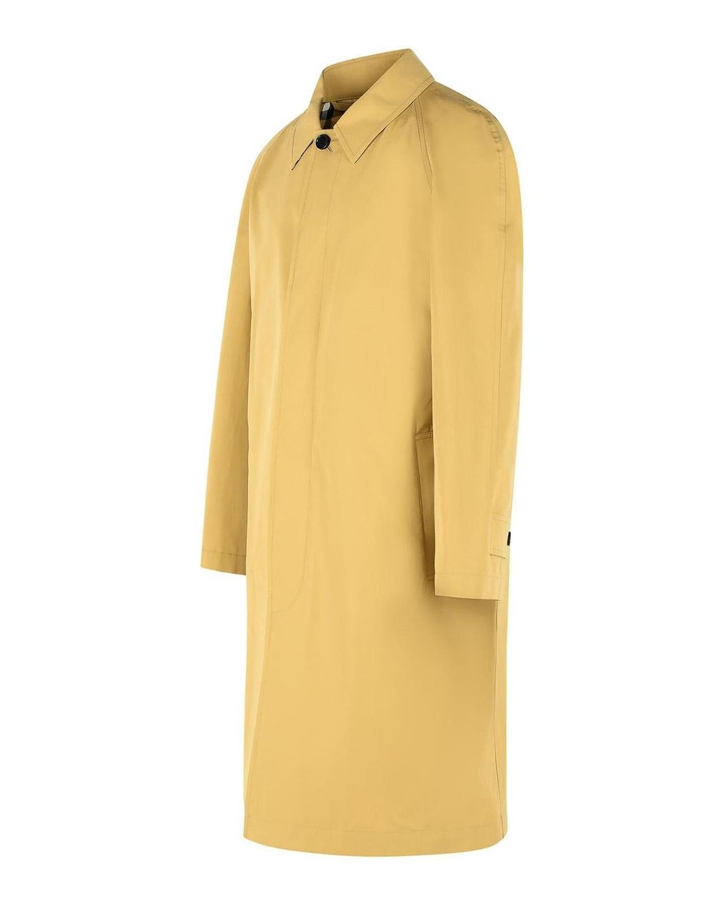 Burberry Yellow Hamper Long Cotton Raincoat for men