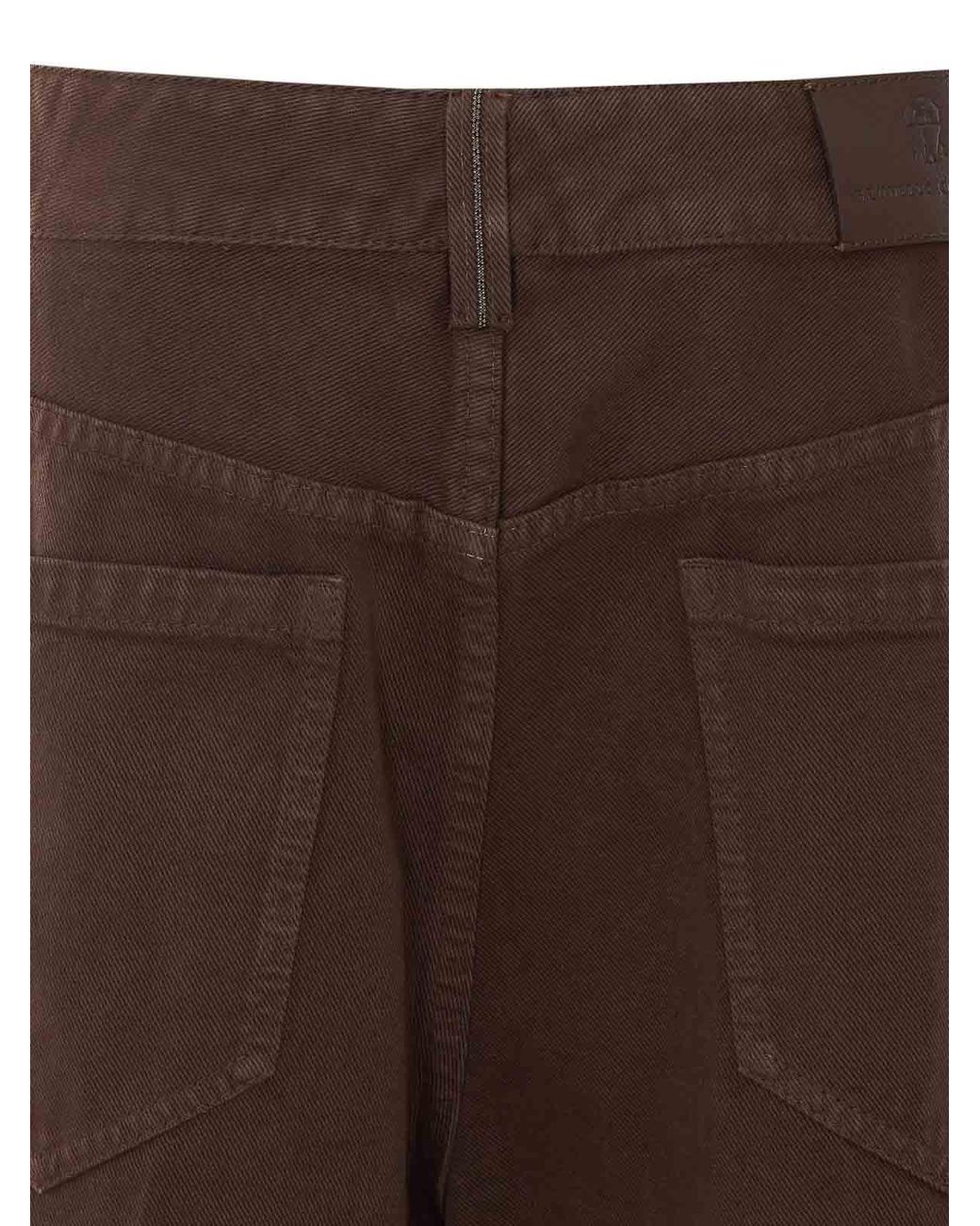 Brunello Cucinelli Brown Denim Pants
