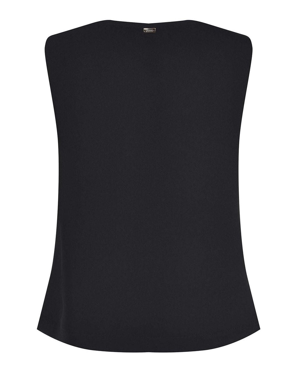 Herno Black Blouse Made Of Satin