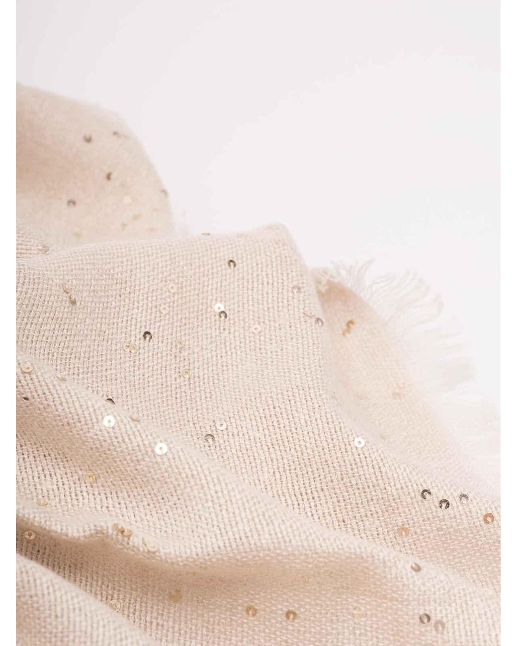 Brunello Cucinelli Pink Cashmere And Silk 'Diamond' Yarn Scarf