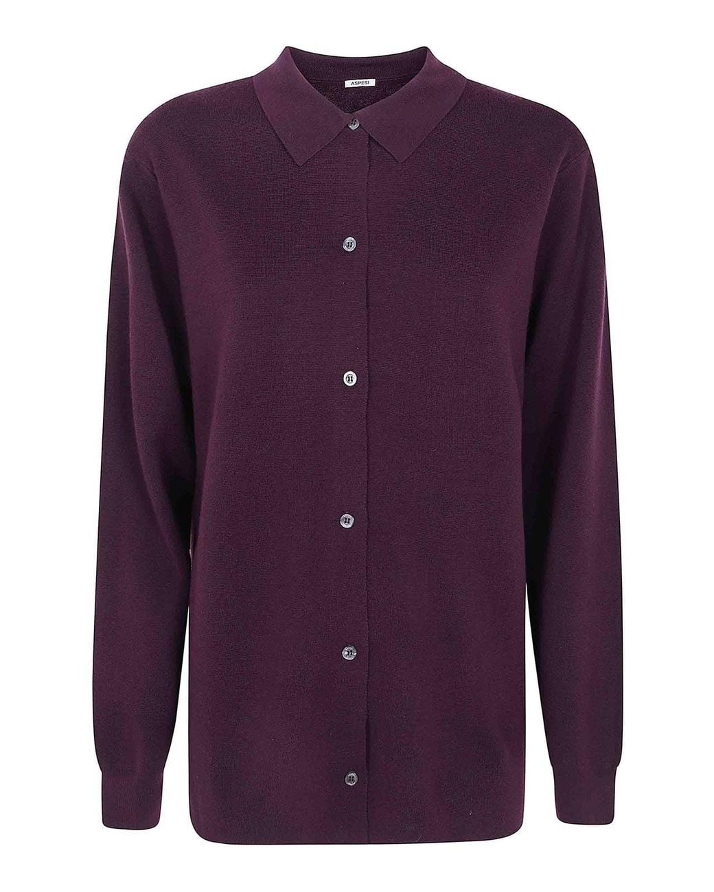 Aspesi Purple Polo Neck Sweater