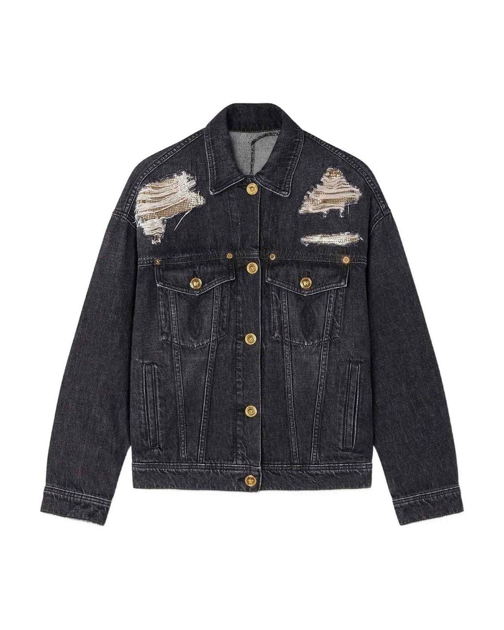 Versace Blue Cotton Denim Jacket