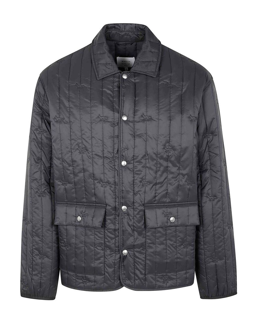 Maison Kitsuné Gray Quilted Blouson for men