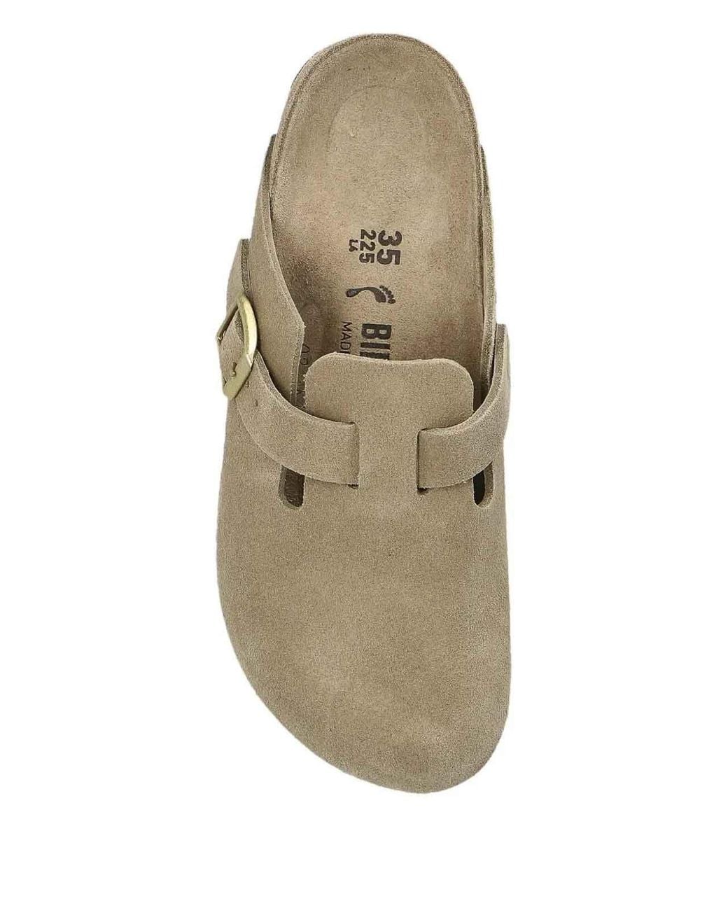 Birkenstock Brown Boston Exq Taupe Suede Leather
