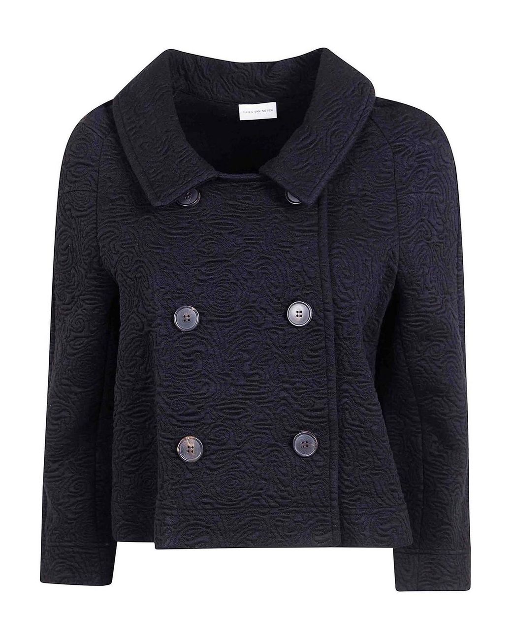 Dries Van Noten Blue Huvia Double Breasted Jacket