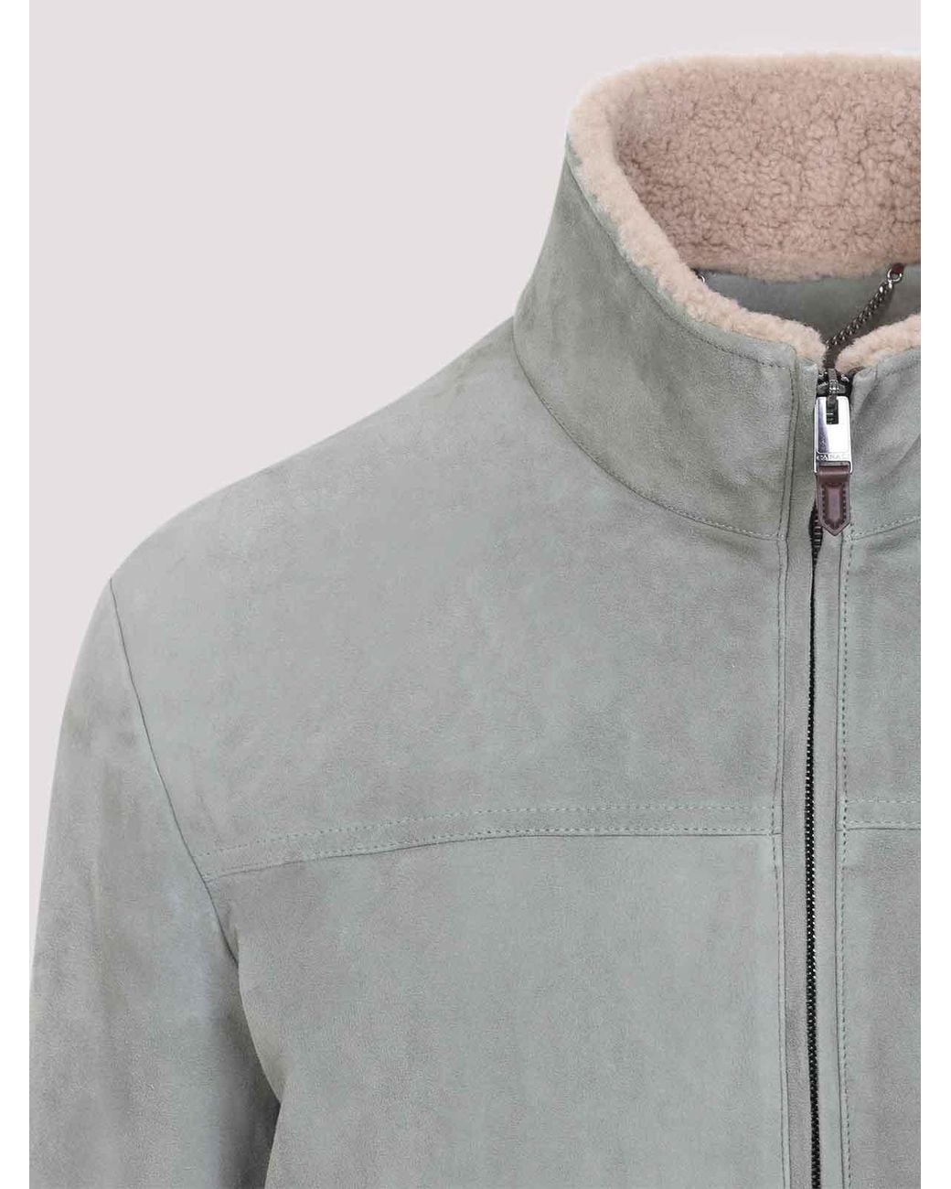 Chaqueta Bomber Canali de hombre de color Gray