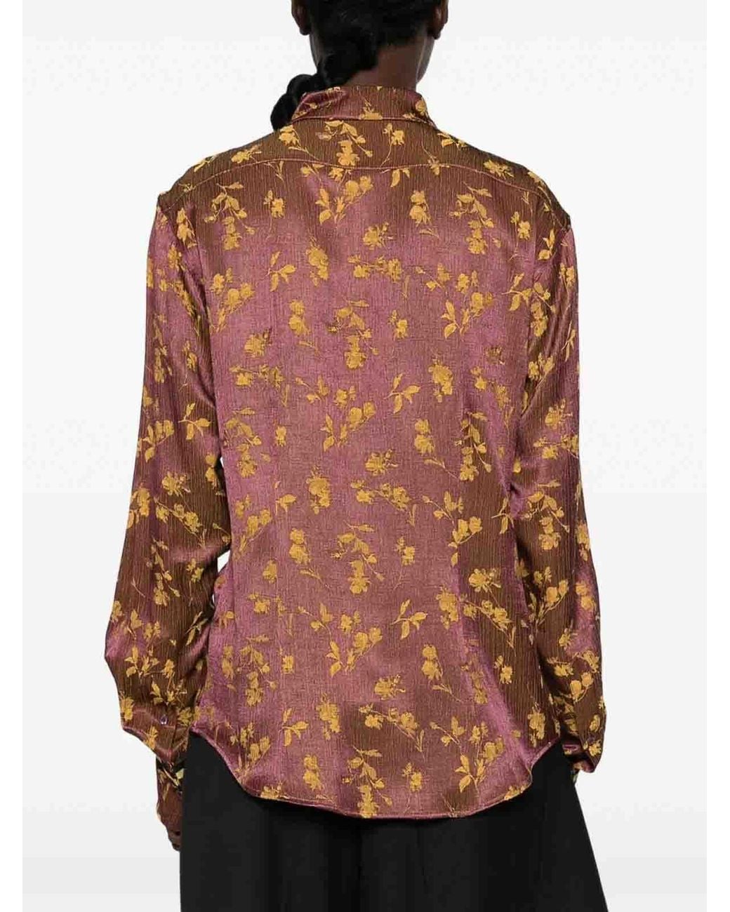 Dries Van Noten Brown Chloris Tape Shirt