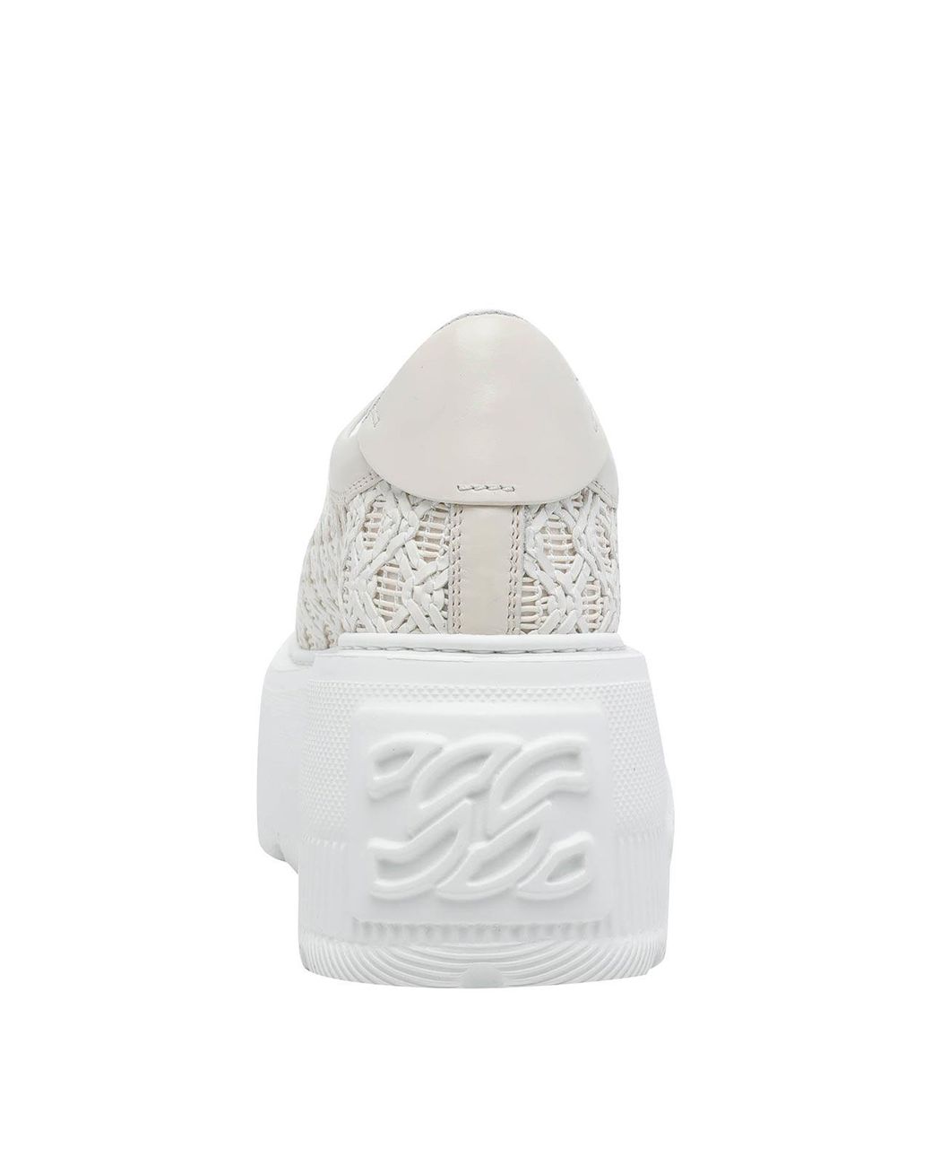 Casadei White Platform Mesh Sneakers