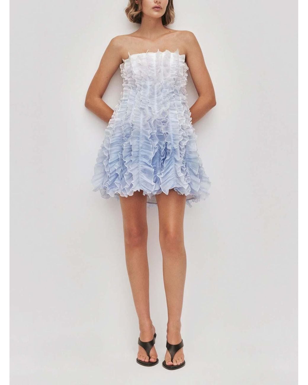 Vestido Corto Aje. de color Blue