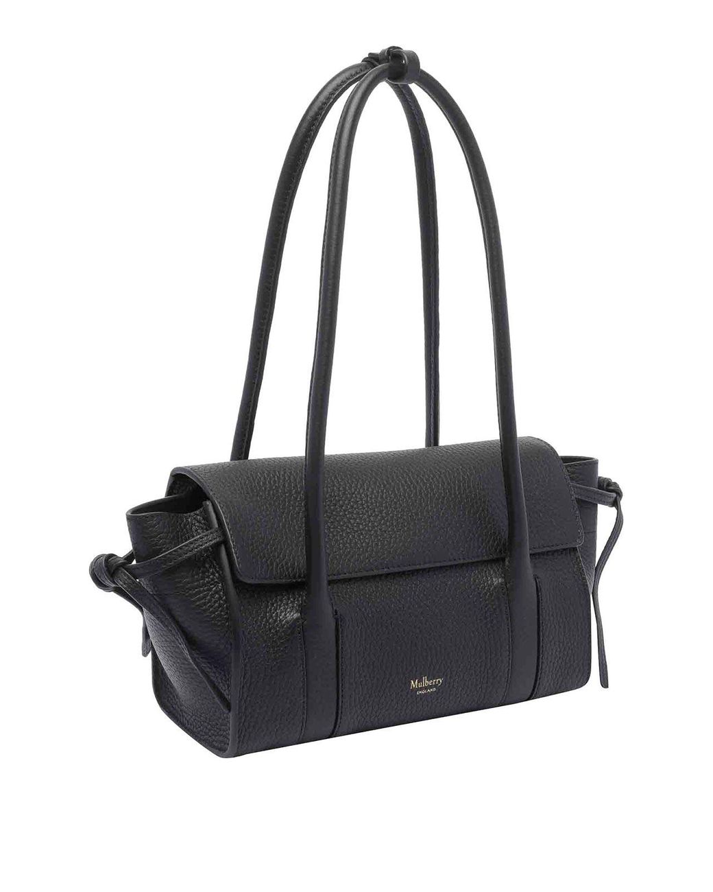 Mulberry Black Leather Shoulder Bag With Logo