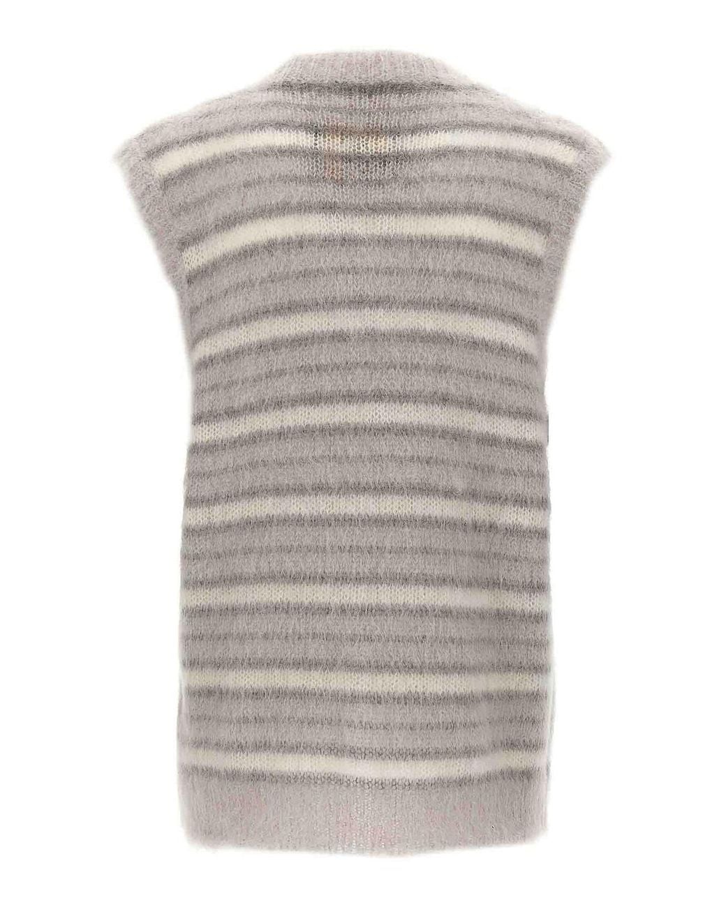 Marni Gray Fuzzy Wuzzy Vest for men