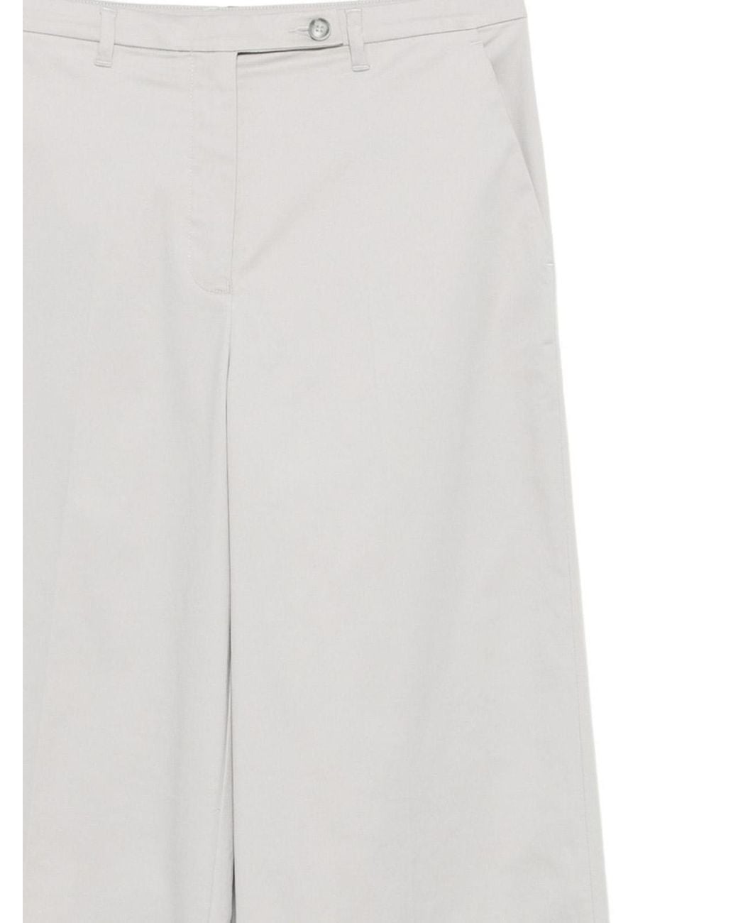 Emporio Armani White Cotton Trousers