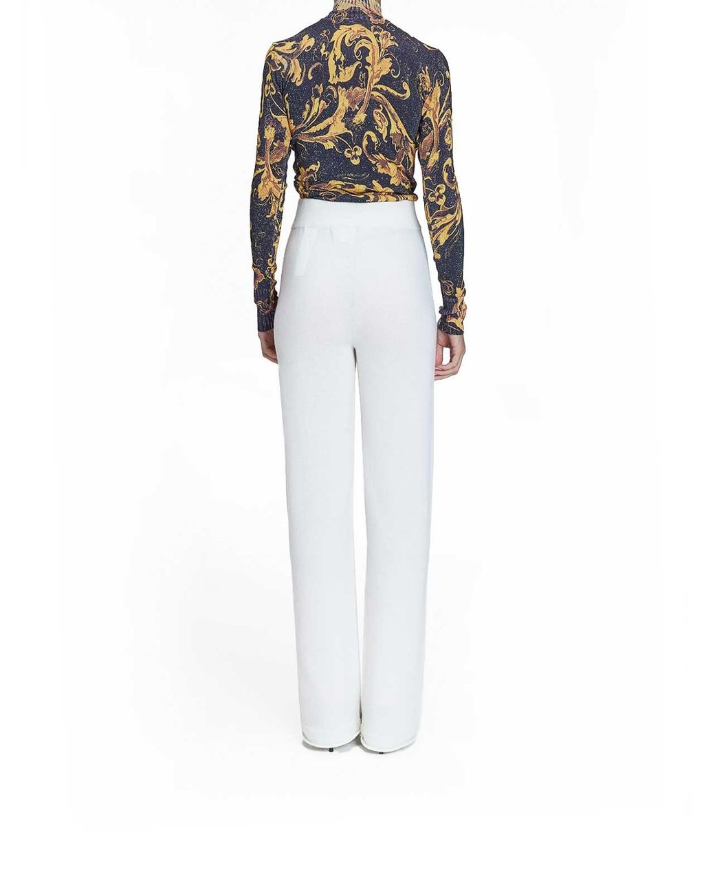Genny White Cashmere Trousers