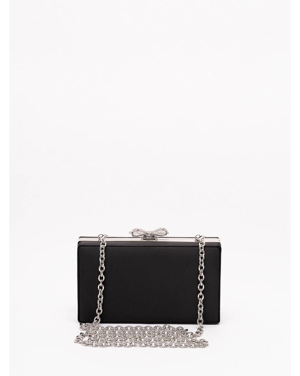 Self-Portrait White Chainmail Clutch Bag