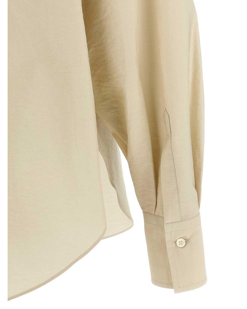 Brunello Cucinelli White Sequin Embroidery Shirt