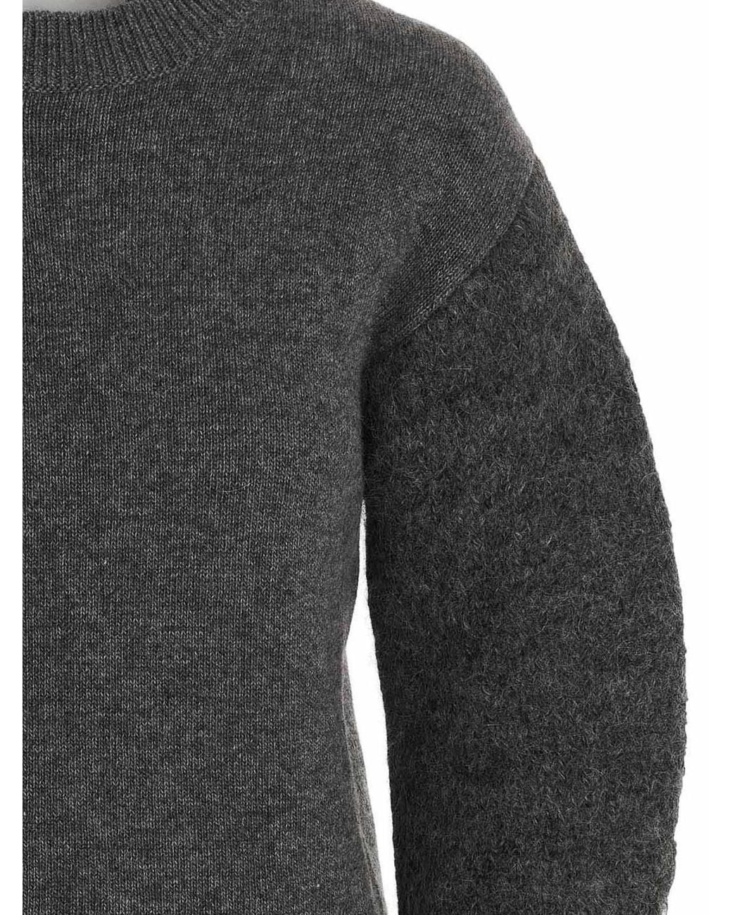 Jil Sander Gray Cashmere Wool Sweater