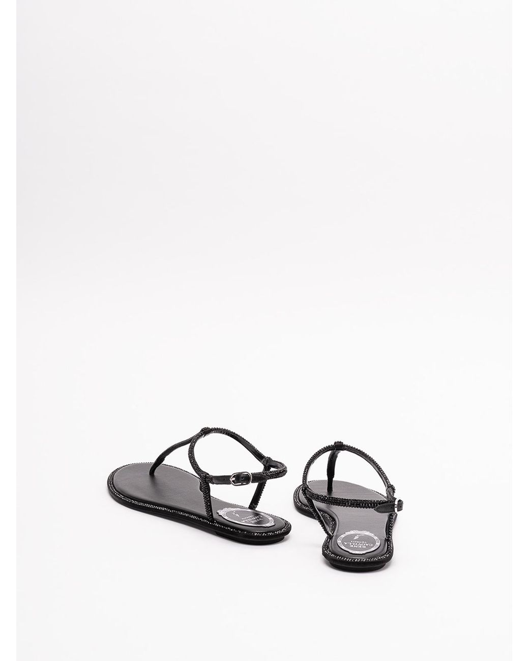 Rene Caovilla Brown Diana Flat Sandals