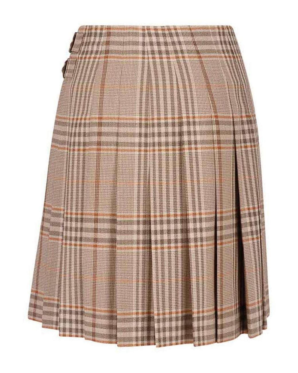 Burberry Natural Wool Midi Skirt