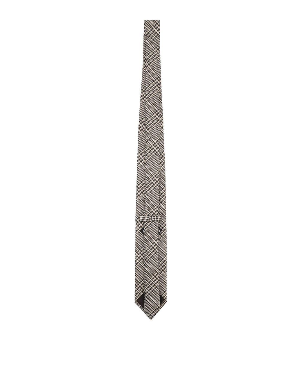Tom Ford White Printed Silk Tie for men