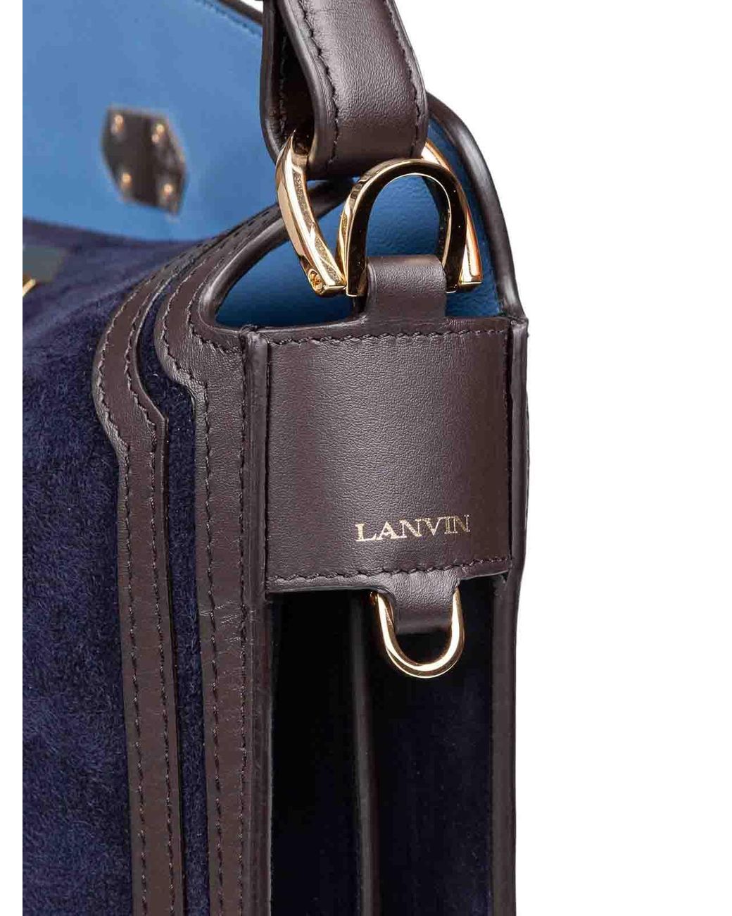 Lanvin Blue Compagnon Shoulder Bag