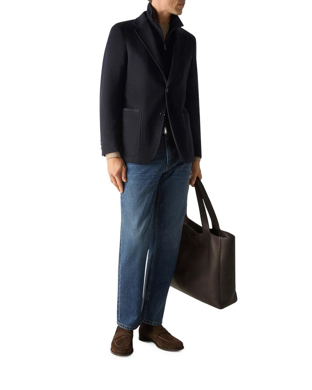 Zegna Blue Cashmere Oasis Jacket for men