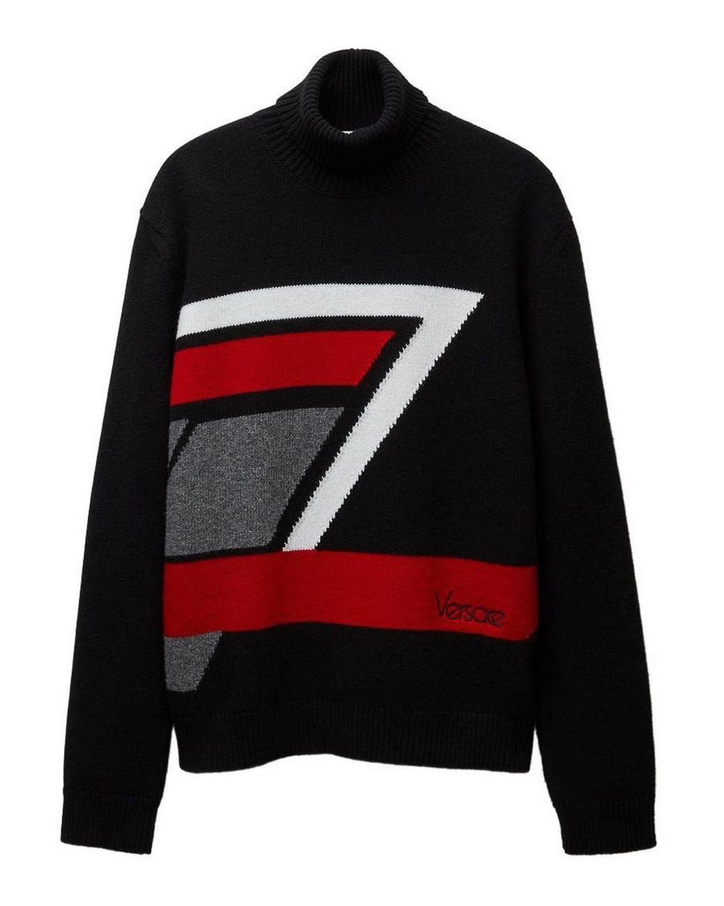 Versace Black Crew-Neck Sweater for men