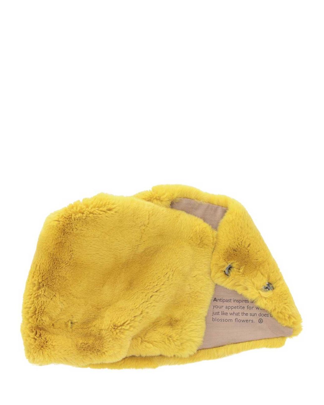 Antipast Yellow Fur Muffler Scarf