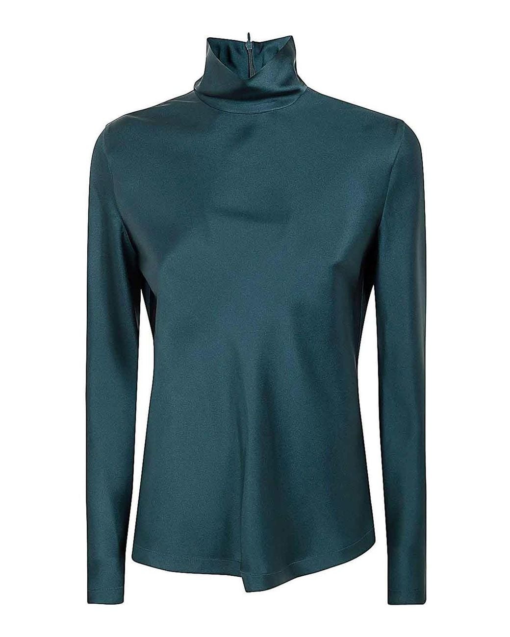 Giorgio Armani Green Silk Button-Down Shirt