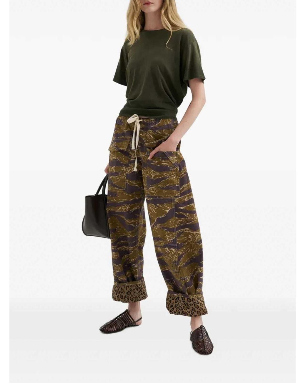 R13 White Camo Reversible Utility Pants