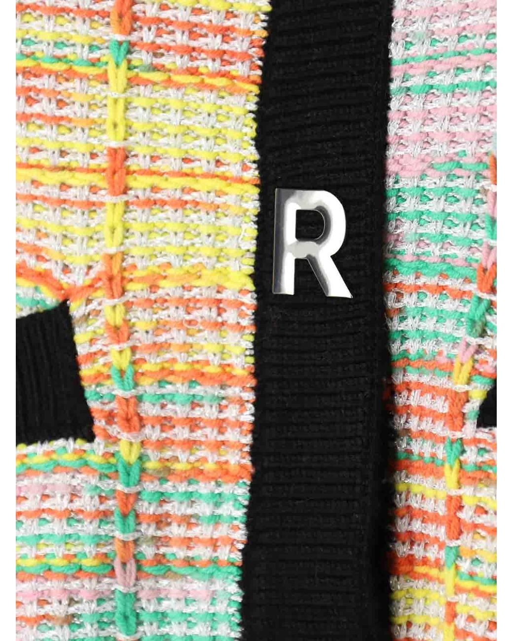 Karl Lagerfeld Multicolor Boucle Knit Cardigan