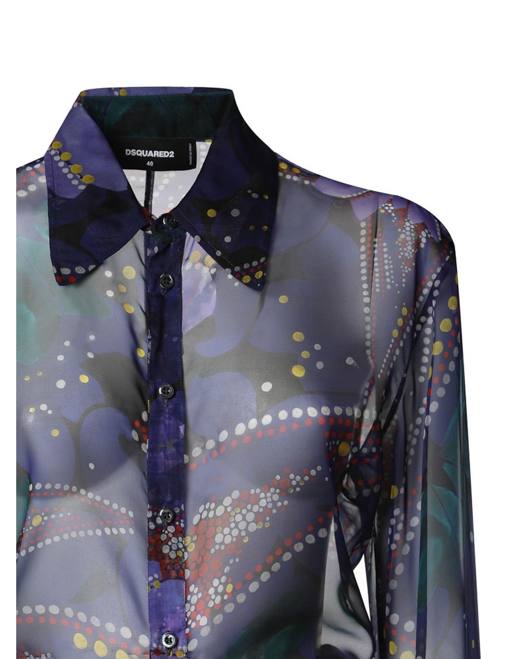 DSquared² Blue Chiffon Shirt