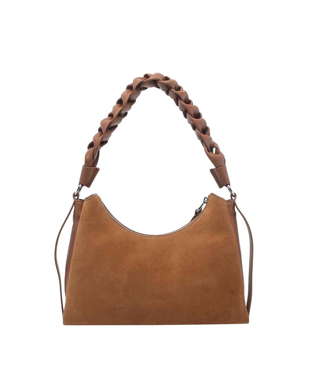 Coccinelle Brown Boheme Small Bimaterial Shoulder Bag
