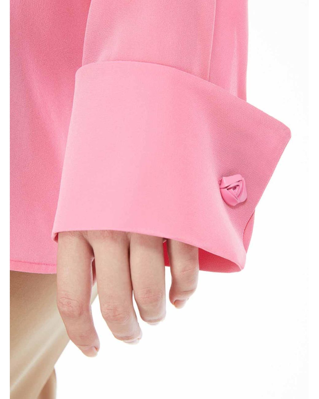 Sportmax Pink Silk Blouse With Sash