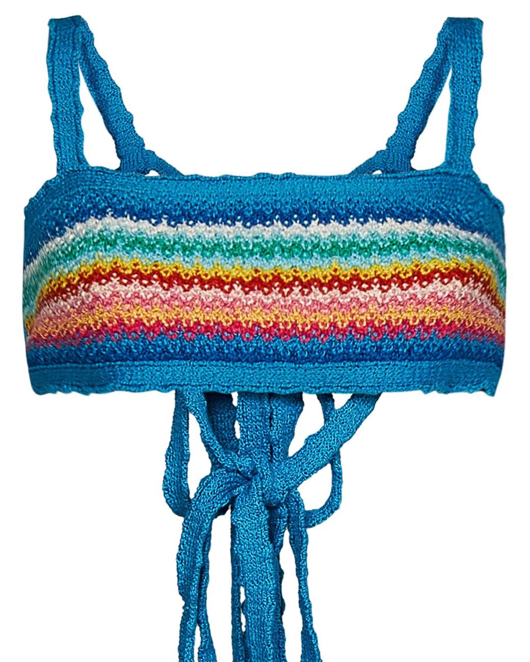 Alanui Blue Bralette Over The