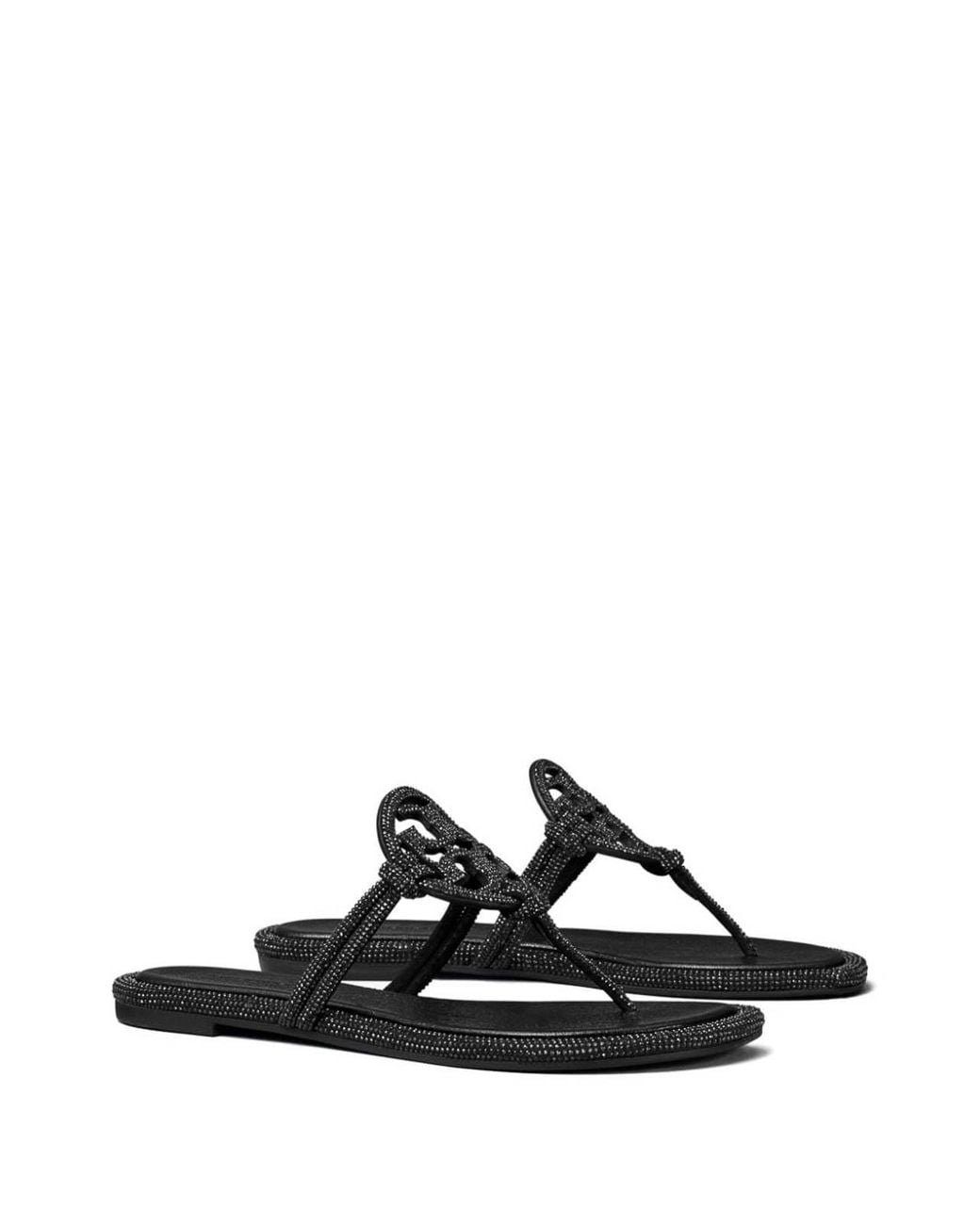 Tory Burch Black Miller Pavé Knotted Sandal