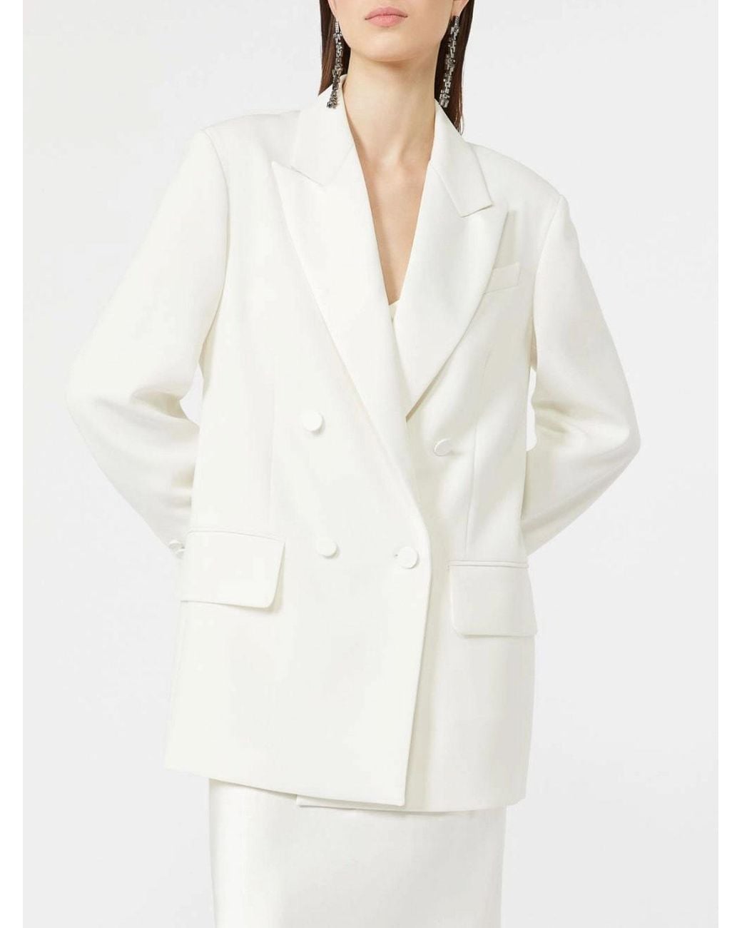 Max Mara White Piano Jacket Gauze